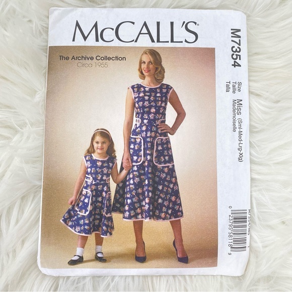 McCall’s 1955 Archive Collection Misses Dress 7354 - Picture 1 of 6